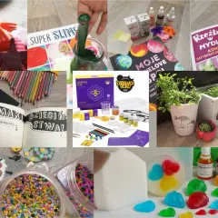 Kreatywne zabawy dla młodzieży: mydła, slime, koraliki do zaprasowywania, zestawy DIY i książki.